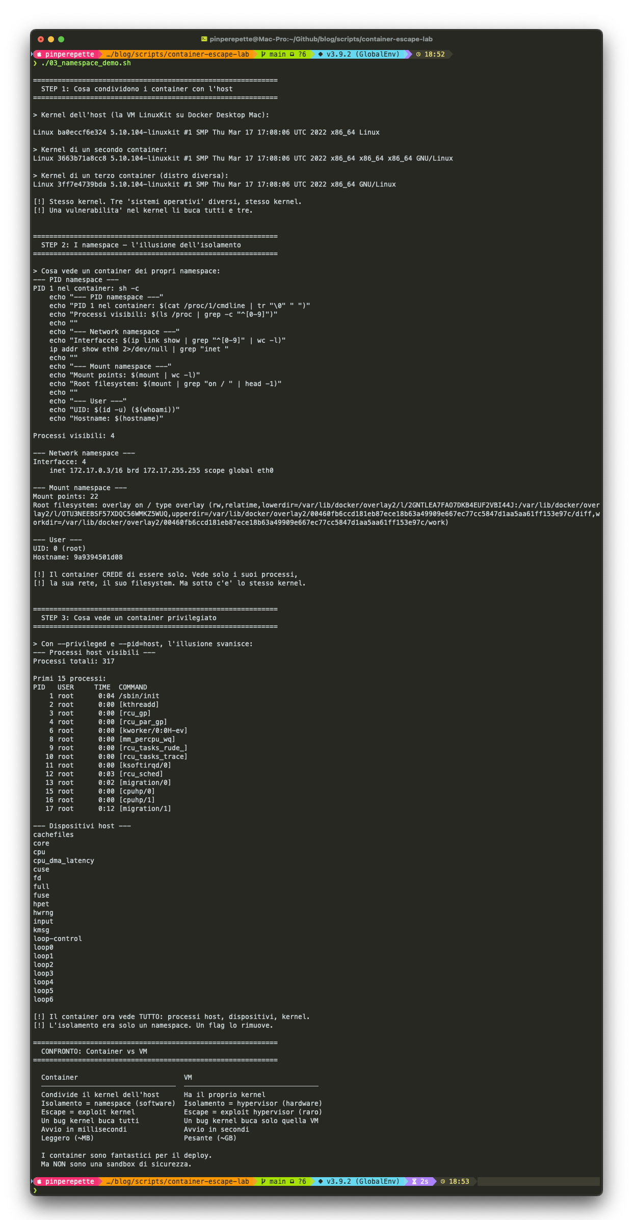 Il Container Non E' una Cassaforte