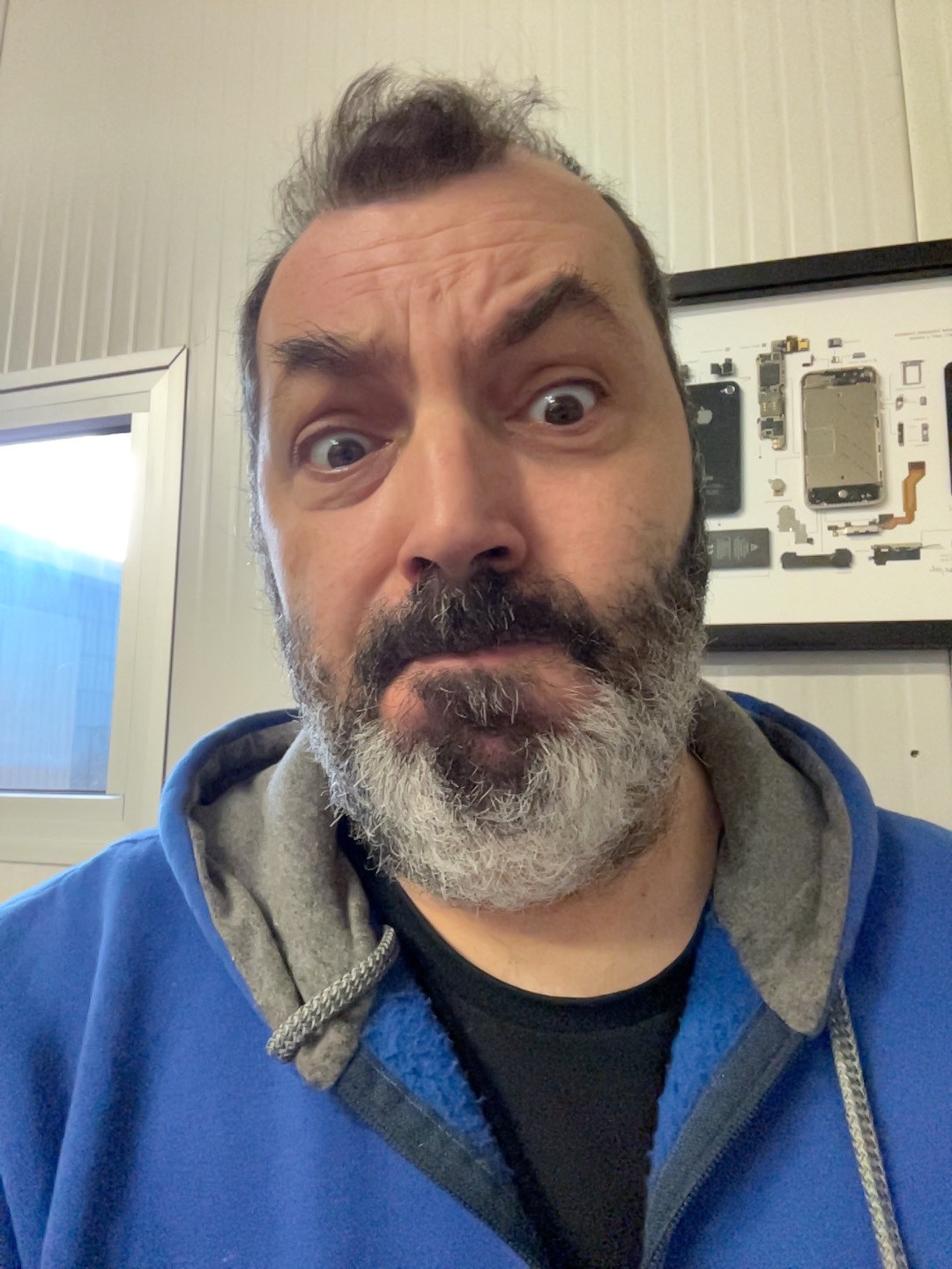 Selfie dell'autore — lo yeti che Face ID riconosce comunque