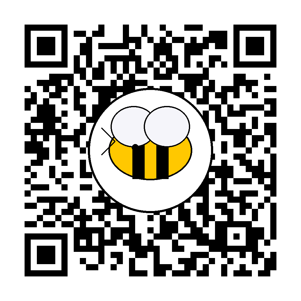 QR code di signal.pirate con ape disegnata al centro, livello di correzione H, decodificabile