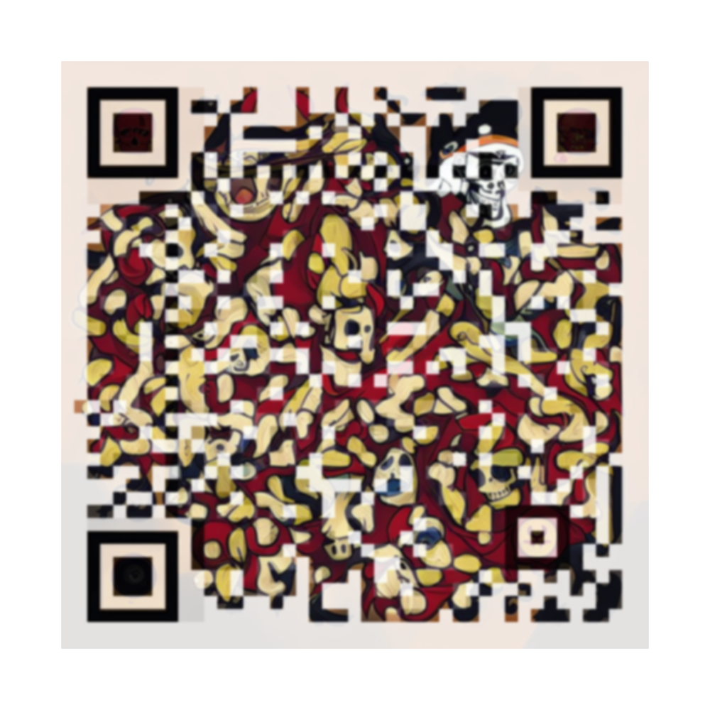 QR del pirata di Signal Pirate dopo refinement chirurgico in RGB: palette preservata, skull visibili, decodifica verificata