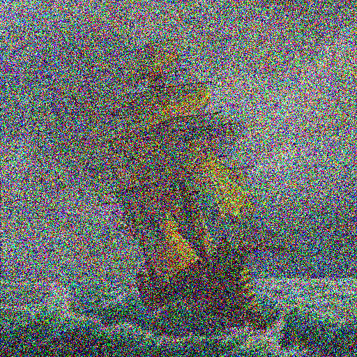 t=400: quasi tutto rumore